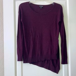 Deep purple Express asymmetrical sweater